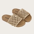 thumbnail image 2 of Kids Summer Breathable Mesh Woven Hollow Out Soft Sole Non-Slip Casual Beach Slippers Sandals for Boys Girls Indoor Outdoor Pool Shower Slides Yellow 3(11 Years), 2 of 6