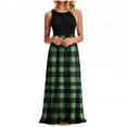 thumbnail image 3 of Tqcoqu Summer Maxi Print Patchwork Dresses for Women,Sleeveless Casual Flowy Tiered Dress Vacation Beach Sundresses with Pockets, 3 of 9