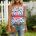 thumbnail image 2 of GERsome 4th of July Tank Tops Women's V-Neck Loose Fit Sleeveless Patriotic Summer T-Shirts Size 2XL, 2 of 7