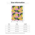thumbnail image 4 of Throw Blanket for Couch Sofa and Bed, Cute Banana Green Leaves Super Soft Plush Throw Blanket, Fuzzy Cuteness Comfy Warm Washable Flannel Blanket & Throws for All Season 40"x30", 4 of 5
