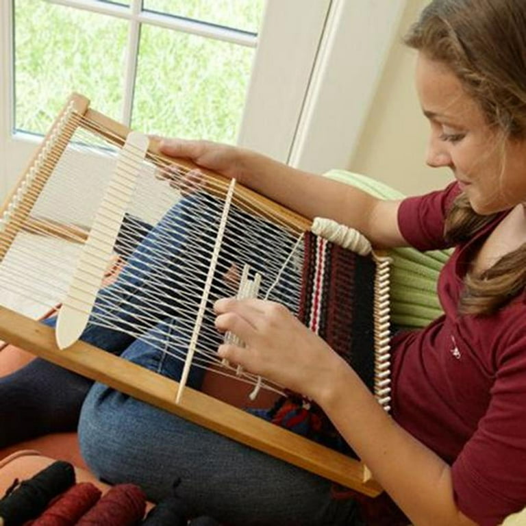 Wooden Weaving Loom DIY Hand Knitted Creative Craft Yarn Woven Machine Tapestry for Children Kids Beginners, Size: 21.5cmx16.5cmx3cm, Other