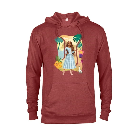 Disney The Little Mermaid Ariel & Scuttle Dry Land - Pullover Hoodie for Adults - Customized-Red