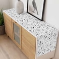 thumbnail image 4 of Gray Leaf Table Runner - 120 Inch Long, Kitchen Dining Table Runner Dresser Scarves, Modern Botanical Foliage Plant Country Pastoral Farmhouse Decor for Coffee Tables Wedding Party Banquet, 4 of 8