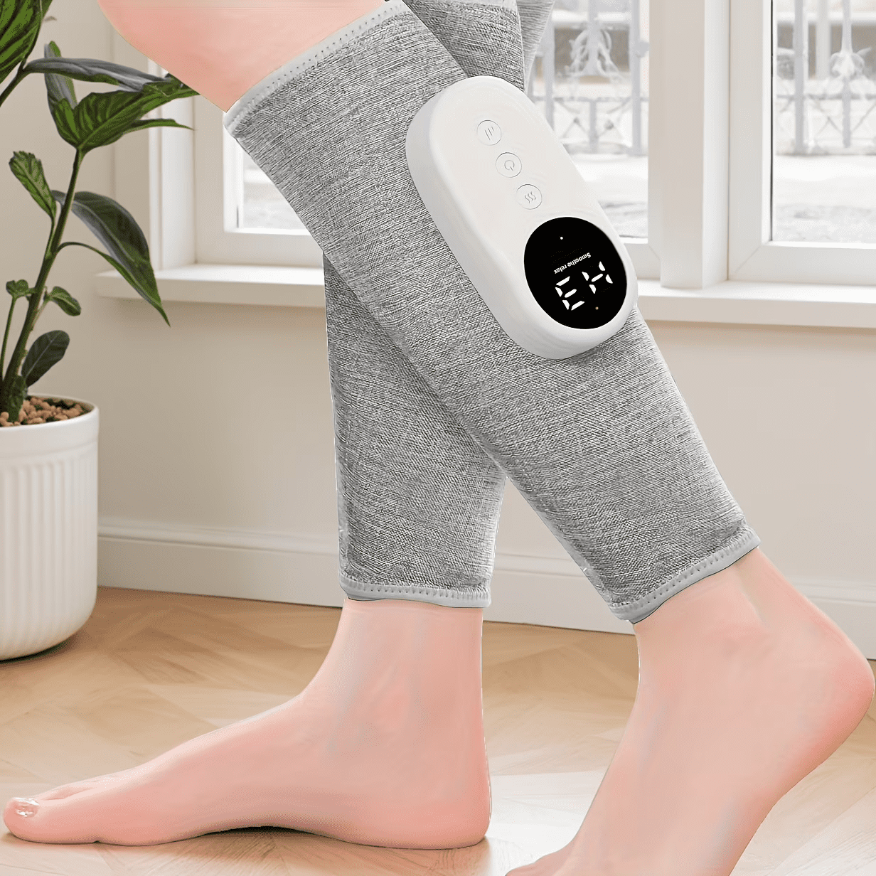Miserwe Wireless Leg Massager - 1 Piece with Heat & Air Compression, 3 Modes & 3 Intensities, Portable for Circulation & Relaxation