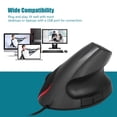 thumbnail image 1 of Souris Verticale Compacte, Souris Optique, Commutateur Avant/arrière/dpi pour MAC OS pour PC/ Ordinateur Portable, 1 of 7