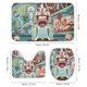 thumbnail image 3 of Juego de 4 cortinas de ducha decorativas para el hogar de Rick & Morty con alfombra antideslizante, tapa de inodoro y tapete de ducha, cortina de ducha impermeable con 12 ganchos, 3 of 8