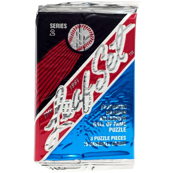 MLB 1991 Leaf Series 2 Baseball Trading Card WAX Pack (15 Cards, 3 Puzzle Pieces)