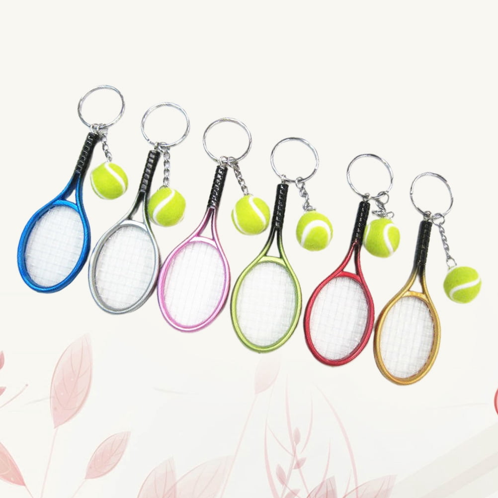 AURARMLET 18pcs Tennis Keychain: Sport Style Tennis Keychain - Unique Mini Key Ring Charm With Ball Pendant For Tote Bags Backpacks