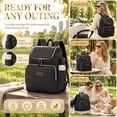thumbnail image 7 of DEFAHN Diaper Bag Backpack,Large Waterproof Baby Diaper Bag with 2 Thermal Pockets,Multifunctional Travel Bag For Mom & Dad Black, 7 of 7