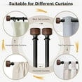 thumbnail image 5 of Curtain Rods for  30 to 45 Inch, 1" Diameter Drapery Rod with Imitation  Grain Finials, Adjustable  Curtain Rod Set, Indoor/Outdoor Modern Curtains Rods, 30-45", 5 of 6