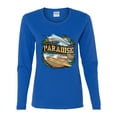 thumbnail image 2 of Wild Bobby, Paradise Surf Shack Marlin Pop Culture Womens Graphic Long Sleeve T-Shirt, Royal, 2XL, 2 of 3