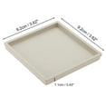 thumbnail image 4 of Unique Bargains 1 Pc Waterproof Soap Holder Square Beige Soap Holder for Bathroom 3.62"x3.62"x0.43", 4 of 6