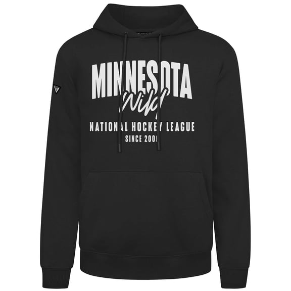 Men's Levelwear  Black Minnesota Wild Podium Response Pullover Hoodie