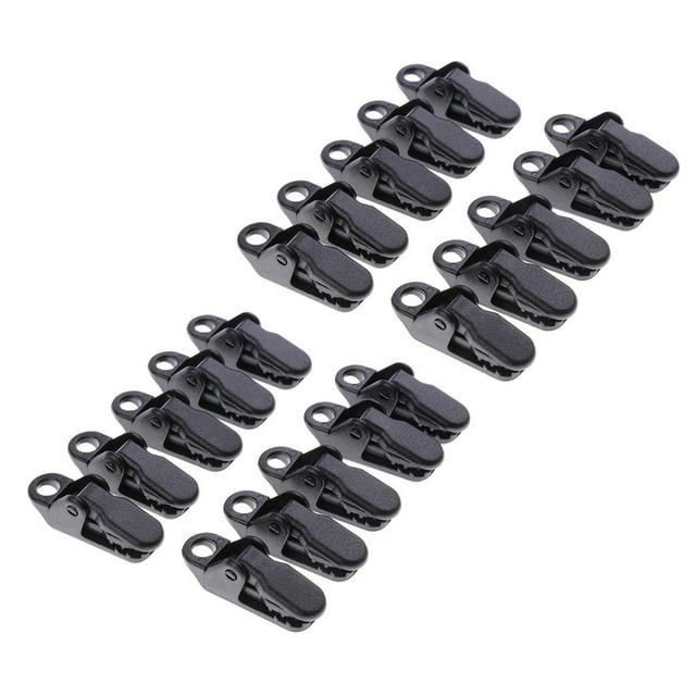 20 Piezas Clips de Lona Baoblaze para Camping Abrazaderas de Toldos 3x1x1.2cm
