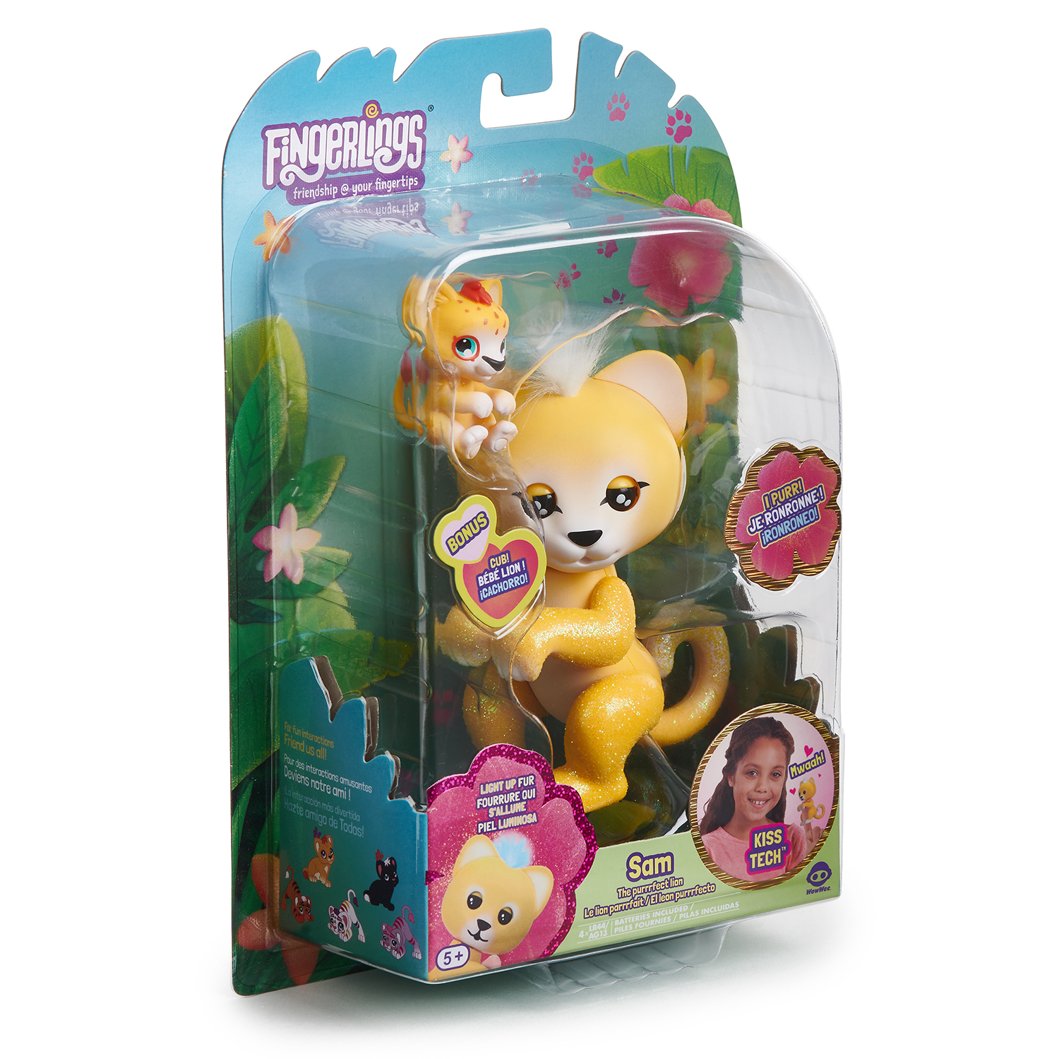 Fingerlings Light-up Baby Lion and Mini - Sam and Leo -Electronic Pets - image 4 of 9