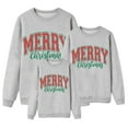 thumbnail image 4 of KHONTS Christmas Family Matching Sweatshirt Merry Xmas Holiday Party Ugly Shirt Crewneck Pullover Tops Kids Grey, 4 of 6