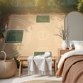 thumbnail image 6 of Basketball Wallpaper Sunlit Outdoor Basketball Court Peel and Stick Wall Murals 69"H x 96"W Removable PVC Wall Paper Self-Adhesive Wall Paintings Art Decor for Bedroom Living Room, 6 of 7