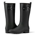 thumbnail image 6 of HISEA Women's Slim Calf Waterproof Tall Rain Boots, Anti-Slip PVC Rubber Boots with Comfortable Insole for Outdoor Work & Walking，Black，Size 9, 6 of 7