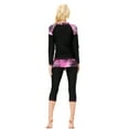 thumbnail image 6 of IBTOM CASTLE Women Burkini Swimsuits Modest Muslim Swimwear Islamic Long Sleeve Full Cover Hijab Top Skirted Swim Capris ​Pants Set 3XL Black, 6 of 8