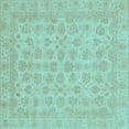 thumbnail image 1 of Ahgly Company Indoor Square Abstract Light Blue Modern Area Rugs, 7' Square, 1 of 4