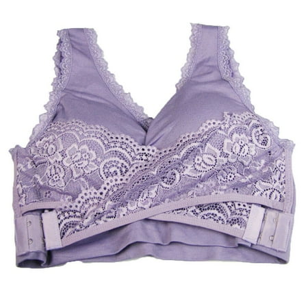 

Costyle Women Seamless Lace Bras Cross Front Side Buckle Comfort Bra