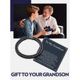 thumbnail image 2 of Bandmax 8MM Stainless Steel Cuban Chain Bracelets for Men Women Black Miami Curb Link Hand Chain Gift with Card To Grandson Graduation Birthday Father's Day, 2 of 8