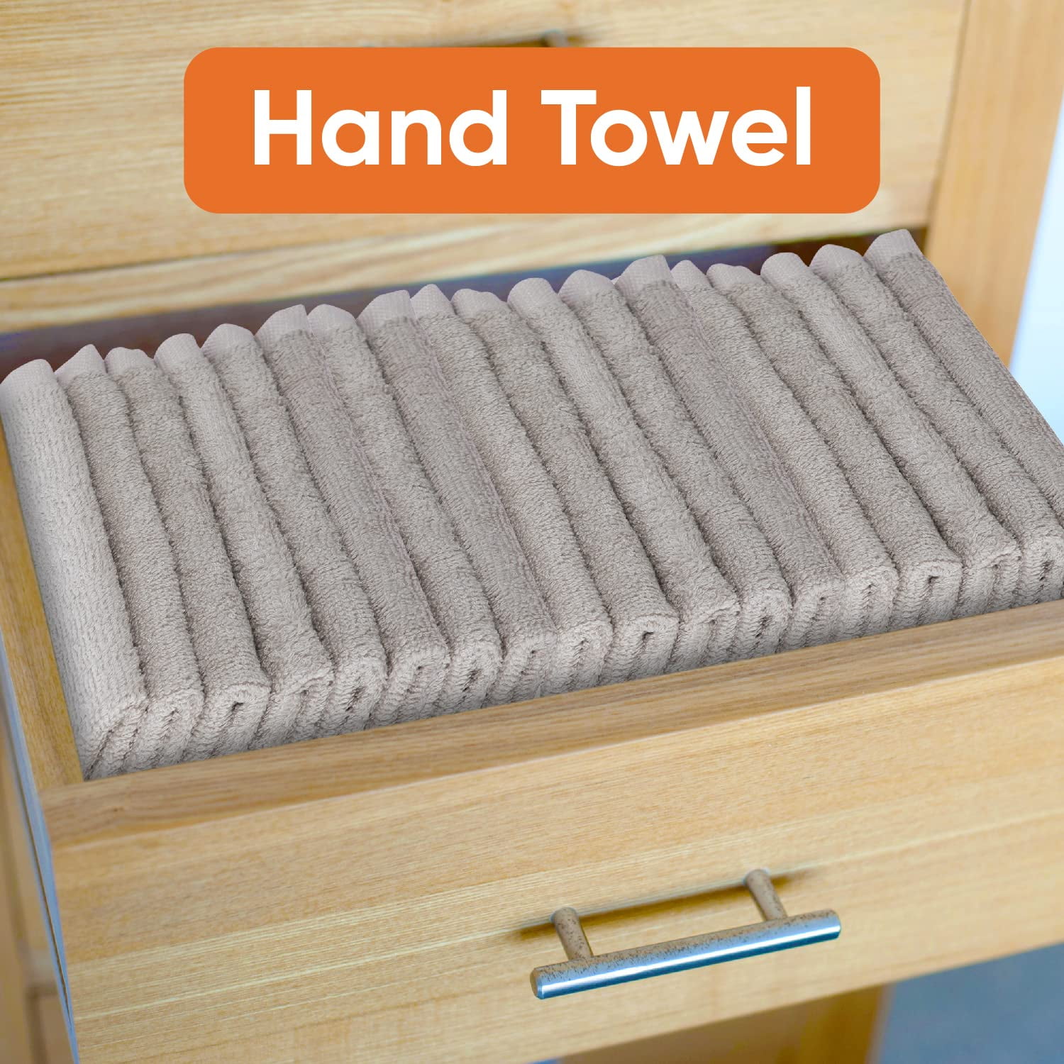 Superio Cotton Terry Washcloths Grey Towels 100% Cotton Cleaning Cloth 16" Rags Wash Clothes for Body and Face, Spa Towels, Multi Purpose (18, 16"x16")