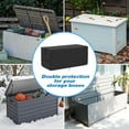 thumbnail image 4 of Kingling Deck Box Cover, Outdoor Storage Box Cover for YITAHOME 100 Gallon/Keter 80 Gallon Deck Box, Waterproof Outside Storage Bench Deck Boxes Covers Black (50" L x 22" W x 25" H), 4 of 6