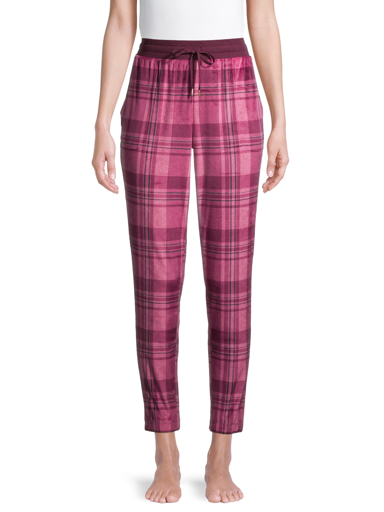 Secret Treasures Secret Treasures Women's and Women's Plus Velour Lounge Pajama Joggers
