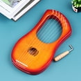 thumbnail image 2 of Arpa lira Irfora 7-String Lyre Harp Lyres de estilo antiguo Instrumento de cuerda de madera Okoume con bolsa de transporte / Juego de cuerdas extra / Llave de afinación / Paño de limpieza / 2 púas Irfora Arpa lira, 2 of 7