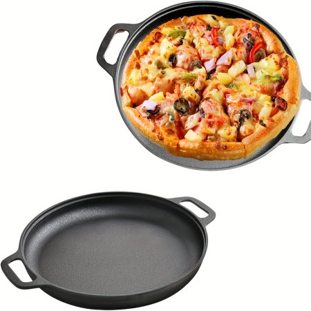 1/2/3Pcs Pre-Seasoned Cast Iron Skillet Set, Non-Stick Even-Heating, All Stoves Compatible, for Pizza Home Kitchen Outdoor Cooking