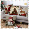 thumbnail image 4 of Seyotauo Christmas Pillow Covers 4 Pack - 18×18 Inch Soft Cotton Decorative Pillow Cases with Hidden Zipper, Festive Christmas Pattern & Warm Holiday Colors for Living Room Sofa Bedroom Home Decor, 4 of 8
