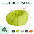thumbnail image 3 of The Magic Home 49" 1-Seater Bubble Curved Couch, Lemon Green, 3 of 9