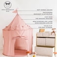 thumbnail image 6 of 3 Sprouts Kids Play Tent Playhouse Castle with Recycled Fabric for Indoor and Outdoor Games in Misty Pink, 6 of 6