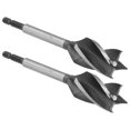 thumbnail image 2 of 2 brocas para carpintería, sierras perforadoras de metal, brocas de 4 filos, vástago hexagonal de 4 ranuras, herramienta de corte de 30 mm, 2 of 14