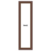9x42 Copper and Brown Real Wood Picture Frame Width 2 inches | Interior Frame Depth 0.5 inches |