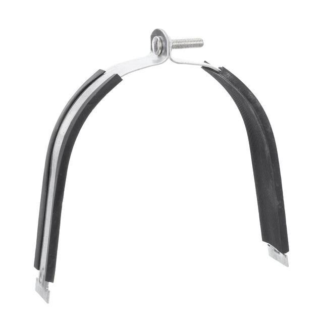 Unique Bargains Rubber Cushion Strut Clamp Rigid Steel Pipe Clamp Fit for 6-1/2' Tube and Pipe