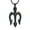 Black, variant on Stainless Steel Trident cremation mini urns necklace for ashes urn pendant