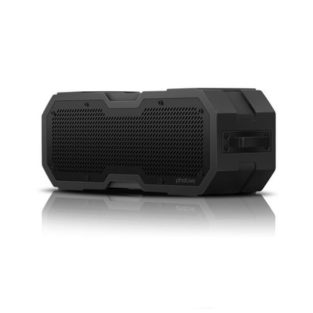 Photive CYREN II Portable Waterproof Bluetooth Speaker. Rugged Shockproof Dustproof Water-Resistant Wireless Portable Bluetooth