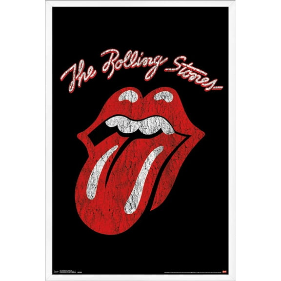 Rolling Stones - Classic Logo Wall Poster, 22.375" x 34", Framed