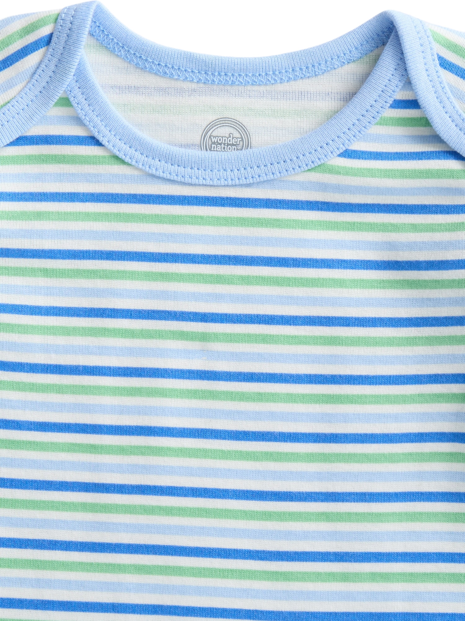 Wonder Nation Organic Cotton Baby Boys Cotton Bodysuit with Long Sleeves, 4-Pack, Sizes 12M-24M