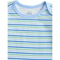 thumbnail image 2 of Wonder Nation Organic Cotton Baby Boys Cotton Bodysuit with Long Sleeves, 4-Pack, Sizes 12M-24M, 2 of 5