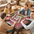 thumbnail image 7 of Extra Large Boho Pattern Anti-Slip Playing Surface 31.5 Inch Square Rubber Mahjong Mat with Noise Reduction for Chinese Tiles and Family Game Nights, 7 of 7