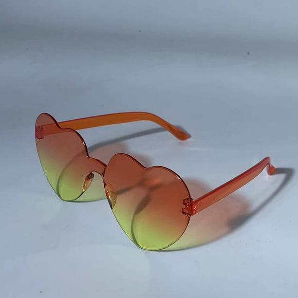 Gafas de sol transparentes de gelatina de color love para hombres