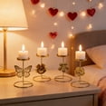 thumbnail image 1 of Candelabros Decorativos De Hierro Forjado Candelabro giratorio Romantic Times, de hierro forjado, para aromaterapia, decoración de cenas con velas (dorado, 1 unidad) JASKFLY, 1 of 9