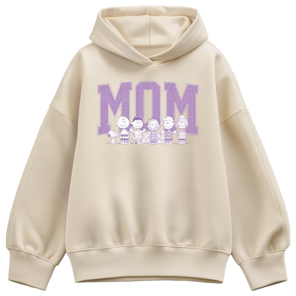 Peanuts - Mom Peanuts Group - Women's Oversized Fleece Hoodie Sweatshirt