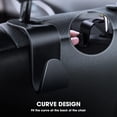 thumbnail image 4 of Car Seat Headrest Hook S Type Car Rear Seat Storage Bag Hook (Black) 4 Pieces, 4 of 5