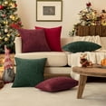 thumbnail image 4 of Fundas de Almohada MIULEE Navidad Rojo 50x50 cm Chenilla de Poliéster, 4 of 9