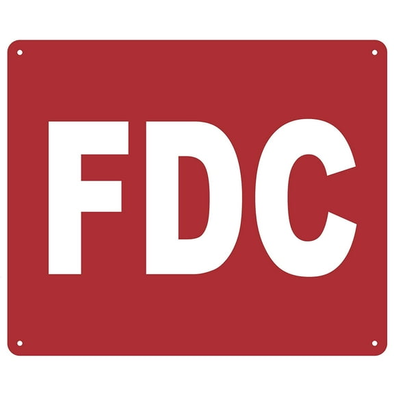 FDC Sign - (Aluminium Reflective, RED 10x12)