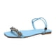 thumbnail image 2 of Flat Fashion Pansy Diamond Viscosa Punta redonda Charol Sandalias de moda Wmkox8yii nm8191, 2 of 7